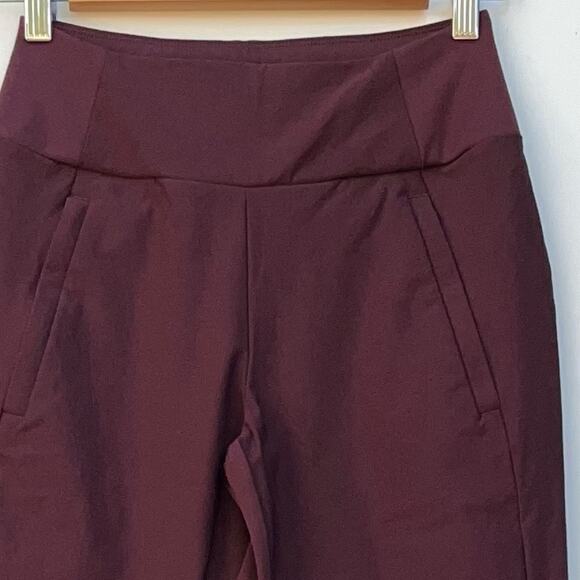 Athleta Headlands Hybrid Trek Hiking Tight Antique Burgundy Women's size 4 TALL - Picture 15 of 16